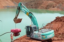 Laos open mine